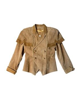 Vintage 100% tan leather jacket, 2